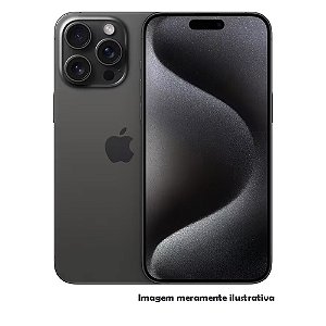 Iphone 15 Pro Max 256GB Apple Preto Seminovo 90% (MT)