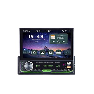 Central Multimídia Roadstar RS-7100BR 1 DIN com Apple e Android CarPlay