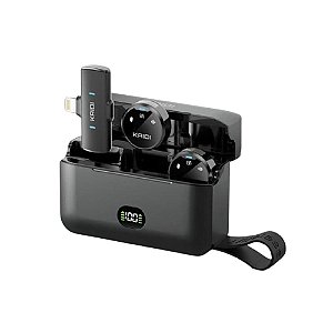 Microfone sem Fio Lapela Duplo Kaidi P4-A Lightning