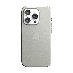 Capa Magsafe Iphone 15 Pro Max Couro Cinza