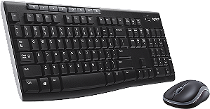 Teclado e Mouse sem Fio Logitech MK270 Preto