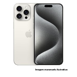 Iphone 15 Pro Max 256GB Apple Branco Seminovo 85% (MT)