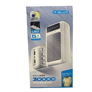Carregador Portátil IT-Blue MAX-0563 30000mAh Branco