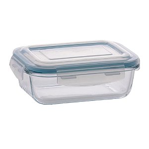 Pote Vidro Hermético Quality House 640ML Azul