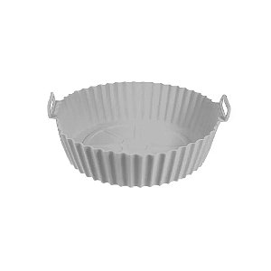Forro Silicone Air Fryer Redonda com Alça Top Chef TRC6810 Cinza