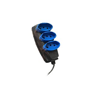 Extensão 3 Tomadas Plug Plugs 5 Metros Colorida