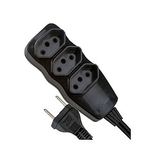 Extensão 3 Tomadas 10A 10 Metros Preto