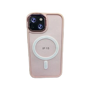 Capa Iphone 15  Super Cristal Rosa