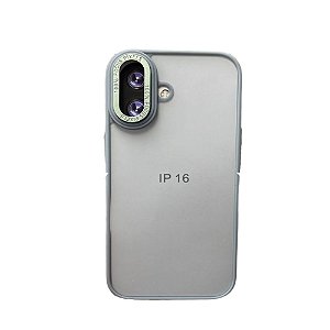 Capa Iphone 16  Super Cristal Azul Acero