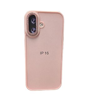 Capa Iphone 16  Super Cristal Rosa