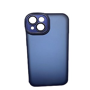 Capa Iphone 14  Super Cristal Azul Escuro