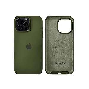 Capa Smartphone Iphone 16 Pro Max Silicone Verde Militar