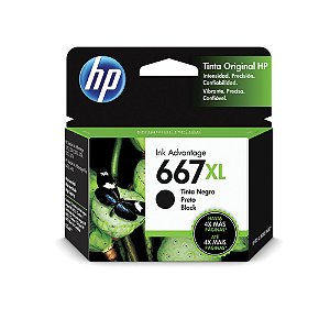 Cartucho Tinta Hp 667XL 8,5Ml Preto