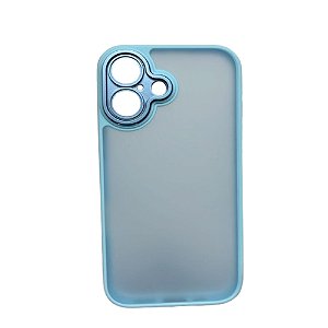 Capa Iphone 16 Super Cristal Azul Bebê