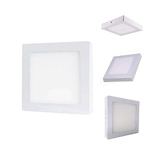 Plafon LED Sobrepor Kian Quadrada 18W 6,5K
