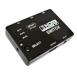 Switch Knup 3 em 1 Knup KP-3464 Full HD 1080 Preto