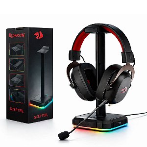 Suporte Headset Redragon Scepter Pro HA300 Preto