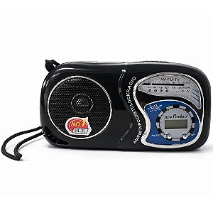Rádio Portátil Kapbom K-2019 AM/FM/TV Preto