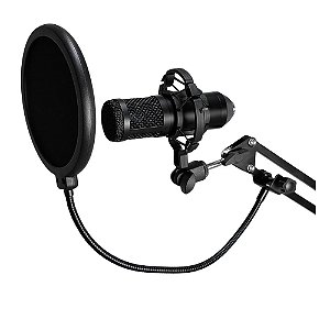 Microfone Condensador Tomate MT-3502 Profissional Preto