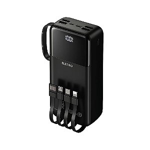 Carregador Portátil Turbo Eletro Mex EL-2938 30000mAh Preto