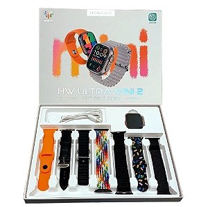 Smartwatch Wearfit Mini 2 Howear 7 Pulseiras Preto