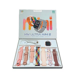 Smartwatch Wearfit Mini 2 Howear 7 Pulseiras Rosa