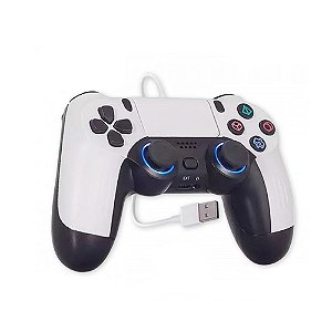 Controle PlayStation 5 Knup KP-GM037 com Fio Branco
