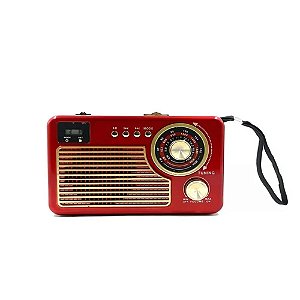 Rádio Portátil Kapbom KA-8708 AM/FM/SW 3W Vermelho