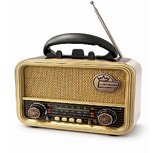 Rádio Portátil Kapbom KA-3181 FM/USB/AUX 5W Madeira