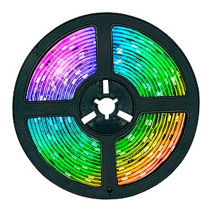 Fita Led RGB USB 5 Metros Controlado por Aplicativo
