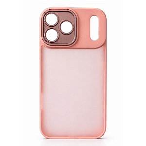 Capa Iphone 17 Pro Max  Super Cristal Rosa Bebê