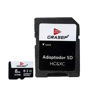 Cartão Memória Micro SD Grasep D-TF08 8GB