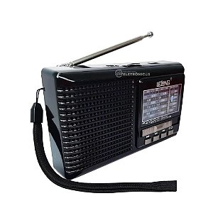 Rádio Portátil Lelong LE-676 AM/FM/TV/SW1 Preto