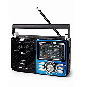 Rádio Portátil Tomate MTJ-2002 AM/FM Azul