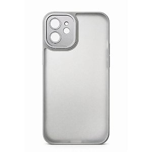 Capa Iphone 12  Super Cristal Cinza