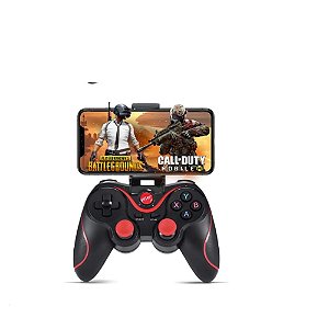 Controle Joystick X3 AL-G7 Preto e Vermelho