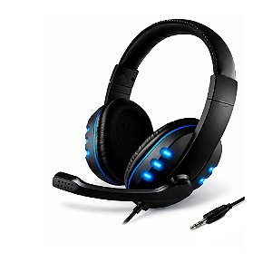 Headset Gamer Leboss LB-FN606 Preto e Azul