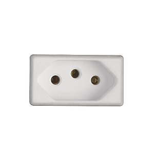 Tomada 2P+T Tramontina 57115040 10A/250V Branca