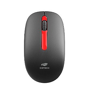 Mouse sem Fio C3tech M-W15 1200DPI Preto e Vermelho