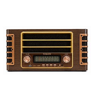 Rádio Portátil Tomate MTJ-2013 USB/TF/BT Marrom