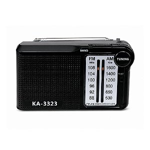 Rádio Kapbom KA-3323 2 Faixas AM/FM 3W Preto