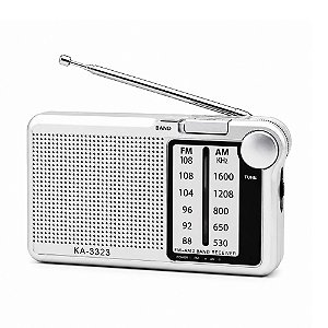 Rádio Kapbom KA-3323 2 Faixas AM/FM 3W Cinza
