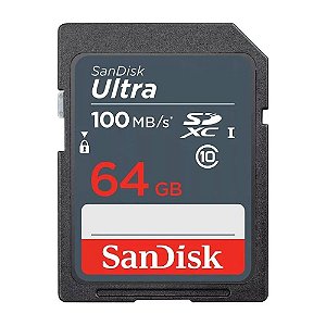 Cartão Memória SD Sandisk Ultra C10 64GB