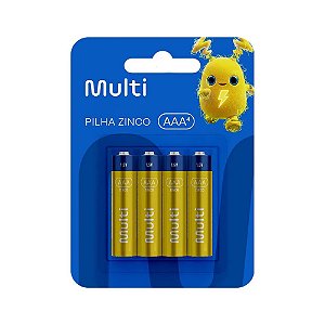 Pilha Zinco AAA PZ002 Multi com 4