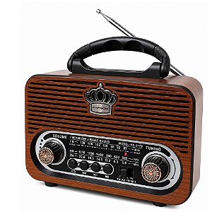 Rádio Portátil Kapbom KA-3179 FM/USB/TF Marrom