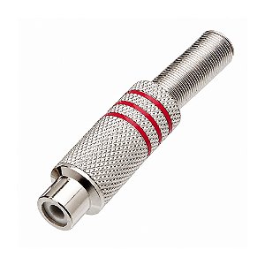 Plug RCA Metal Com Mola