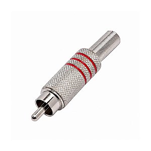 Plug RCA Metal Com Mola