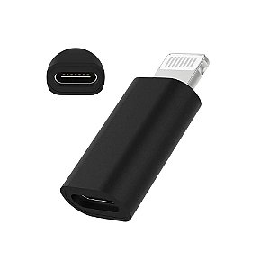 Adaptador Tipo-C x Lightning OTG-1 Preto