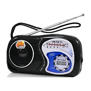 Rádio Portátil Altomex A-2019 AM/FM/TV Preto