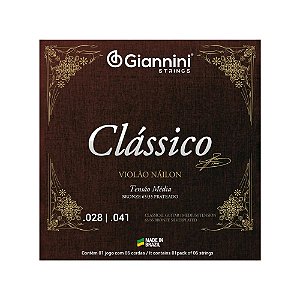 Encordoamento Violão Giannini Nylon Clássico GENWPM